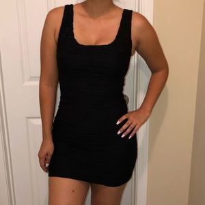 F21 Ribbed Little Black Dress